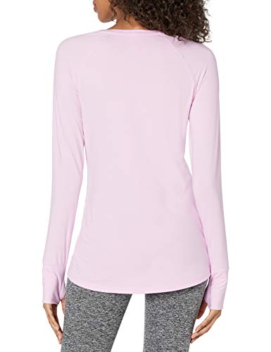 Amazon Essentials Women's Brushed Tech Stretch Long-Sleeve Crewneck Shirt (Available in Plus Size), Pale Pink, 5X