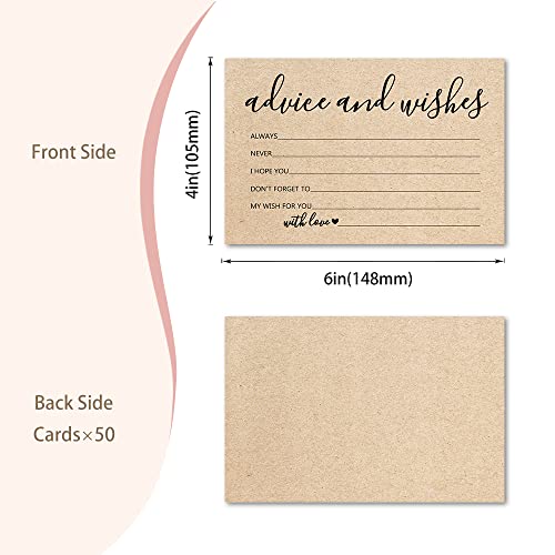 50 Double Sided Proposal & Wishes Greeting Cards, Perfect for Weddings Baby Showers Graduation & More (JY062)