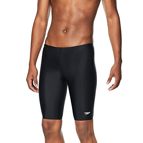 Speedo mens Swimsuit Jammer Powerflex Eco Solid Adult Short, New Black, 30 US