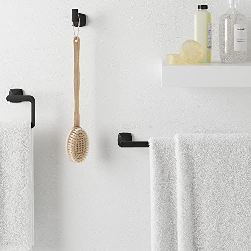 Pfister Vaneri Bath Towel Bar for Bathroom, 18-Inch, Wall-Mounted, Screw-In, Matte Black Finish, BTBVRI1B