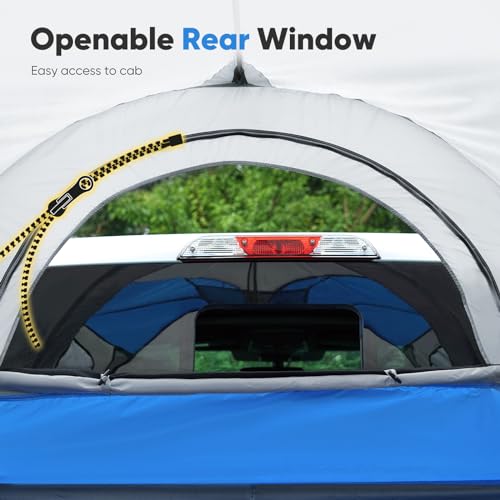 Quictent Pickup Truck Tent for Full Size Short Bed (5.5'-5.8'), Waterproof PU2000mm 2-Person Sleeping Capacity Truck Bed Tent with Removable Awning, Rainfly ＆ Storage Bag Included