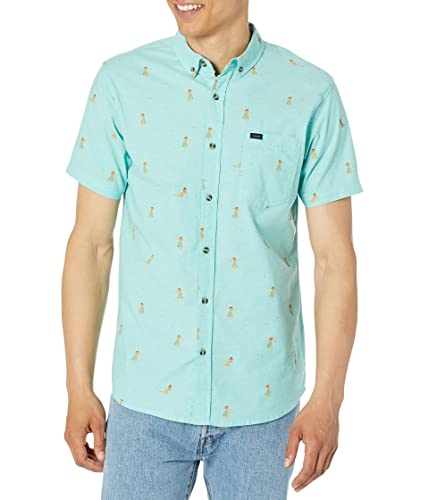 Rip Curl Men's Casual Button Down Shirt, Aqua