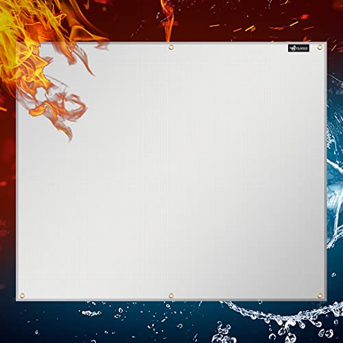 FLASLD Aluminum Heat Shield Mat for Deck Fence, Railing, Grill, Stove, Oven and Refrigerator, Fireproof Cover and Screen Protect Deck Railing from Grill (20×30 inch)