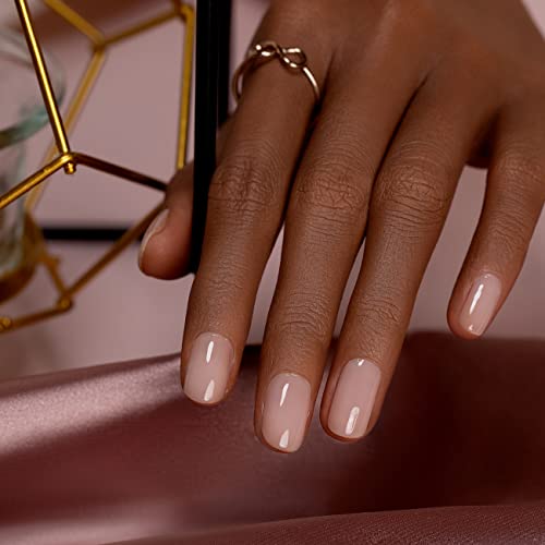 RARJSM Gel Nail Polish Neutral Nude Pink Skin Tone Color Sheer Jelly Gel Polish 1PC 15ml Single Bottle Cream Transparent Pink Nail Gel Polish Soak off UV LED Cured for Home Salon DIY Manicure