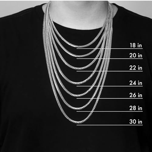 SILILUN Cuban Link Chain for Men 14K Gold Miami Curb Chain Durable Necklace Hip Hop Jewelry (14K Gold,4mm 18inches)