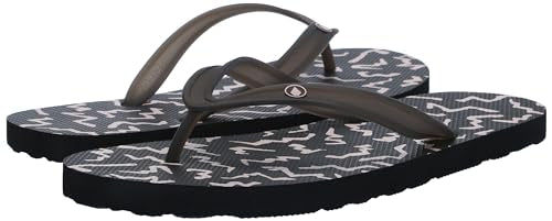 Volcom Men's Rocker Flip Flop Sandal, Asphalt Black, 6