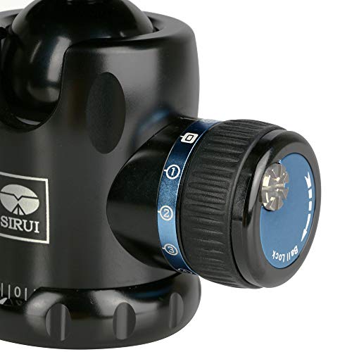 SIRUI AM-01 Aluminum Ball Head, Professional Tripod Head with Panorama Base，TY-50 Arca Quick Release Plate, Max Loading 44lbs/20kg (K-10X)