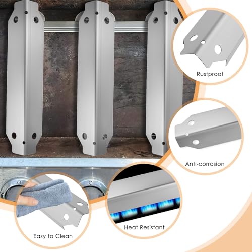 AJinTeby Grill Replacement Parts for Dyna Glo DGC310CNP-D, DGC310BNP-D, DGC310RNP-D Grill Models, Stainless Steel Grill Heat Plate, Heat Shields, Burner Cover for Dyna-Glo 3-Burner Grills, 3 Pack