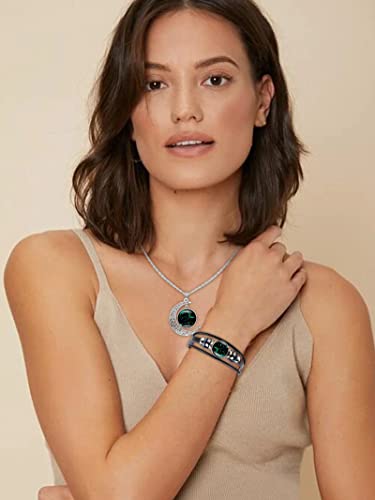 Dcfywl731 Virgo Zodiac Necklace Bracelet Set for Women Men 12 Constellation Moon Pendant Necklace Handmade Woven Zodiac Sign Wrap Bracelet Jewelry Gifts for Birthday Christmas