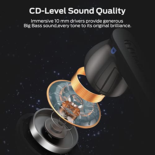 Monster Wireless Earbuds Bluetooth 5.3 Headphones with CVC 8.0 Noise Reduction, IPX8 Waterproof in-Ear Stereo Earphones 60H Playtime, Bluetooth Earbuds with Fast Charging for Sport