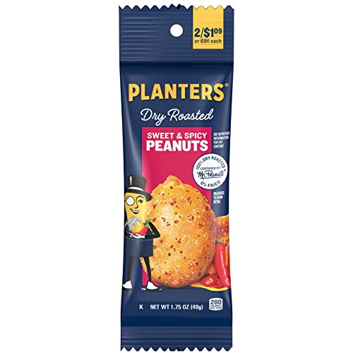 Planters Sweet and Spicy Dry Roasted Peanuts, 1.75 oz. (18-Pack)