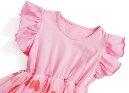 TWKIOUE Toddler Baby Girl Rainbow Tutu Tulle Dress Sleeveless Fluffy Party Dress 817 Rainbow Purple 100