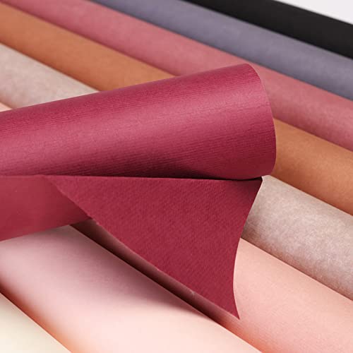 LWFyyds Korean solid color kraft paper roll, flower wrapping paper, bouquet material, gift wrapping paper - Dark Green