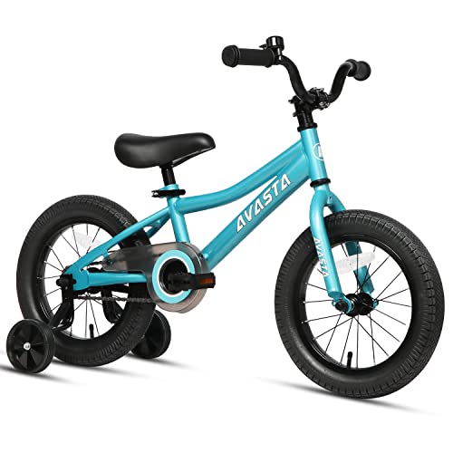 AVASTA 18 inch Kids Bike for 5 6 7 8 Years Old Little Kids Boys Girls with Dual Handbrakes & Kickstand Adjustable Seat Color Arctic