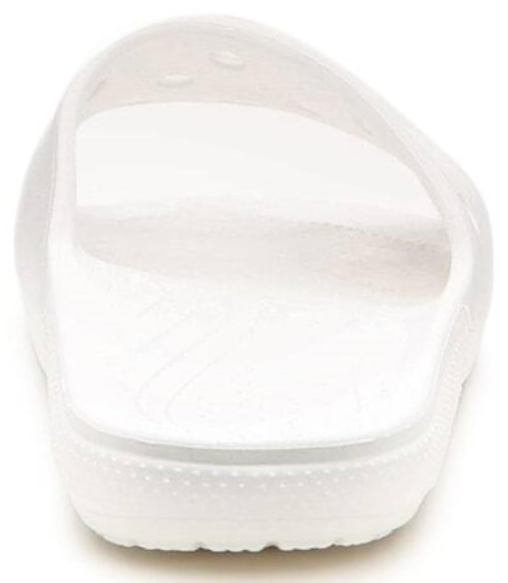 Crocs Unisex Classic Slide Sandals, White, 6 Men/8 Women