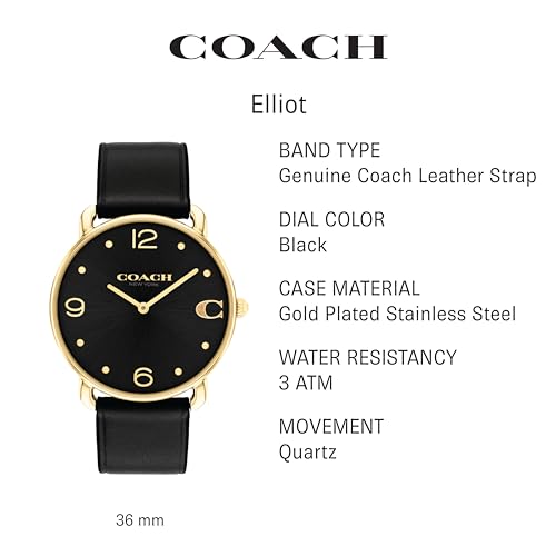 Coach Elliot Women's Watch | Elegant and Sophisticated Stles Combined | Premium Quality Timepiece for Everyday Wear | Water Resistant | (Model 14504245)