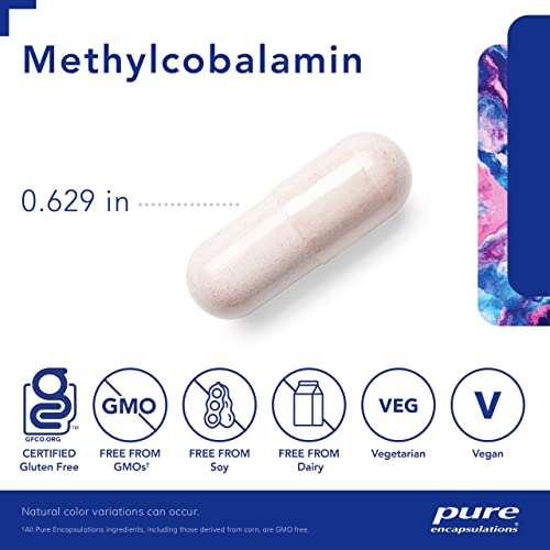 Pure Encapsulations Methylcobalamin 1,000 mcg - Vitamin B12 Supplement to Support Memory & Nerve Health - Premium Vitamin B12 Capsules - 180 Capsules