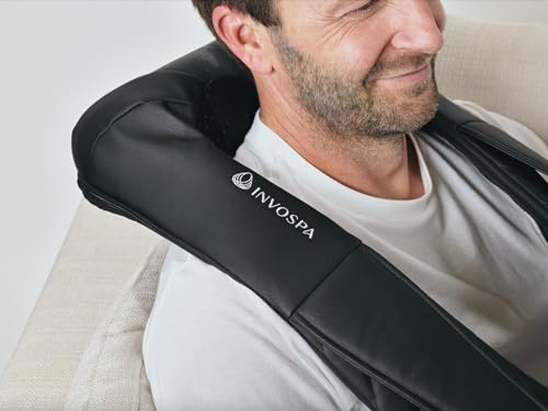 InvoSpa Shiatsu Back Shoulder and Neck Massager with Heat - Deep Tissue Kneading Pillow Massage - Back Massager, Shoulder Massager, Electric Full Body Massager