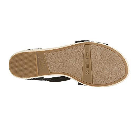 LifeStride Womens Siesta Espadrille Wedge Black 8 M