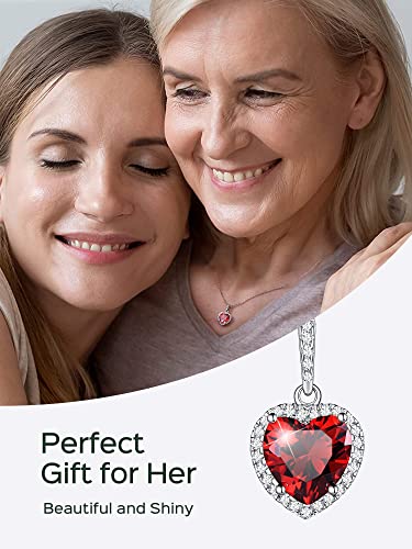 ChicSilver Solitaire September Birthstone Necklace for Women, 925 Sterling Silver Dainty Small Cubic Zirconia CZ Halo Pendant Round Cut Simulated Sapphire Necklace Mom Gifts