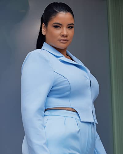 The Drop Women's Blue Bell Cropped Blazer by @frankietavares, XS