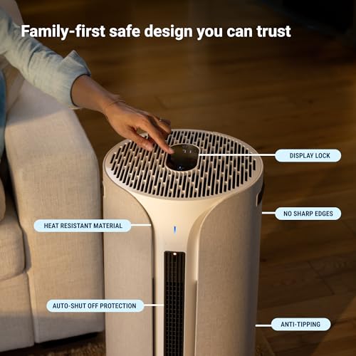 BLUEAIR ComfortPure Most Powerful 3-in-1 Cooling, Heating, Air Purifier – HEPASilent Cleaner for Home, Pets, Allergies, Dust, Odor, covers 1689 sqft in 1 Hour – All season comfort for large rooms