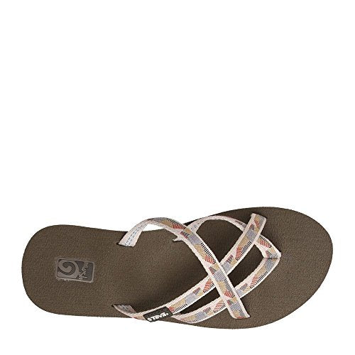 Teva womens Olowahu Sandal, Waterfall/Antique Gold, 6 M US