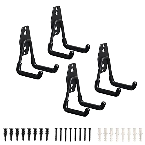 Heevir Garage Storage Utility Hooks - 2.8 Inch Wall Mount Hanging Hook, Tool Organizer, Heavy Duty Double Hook