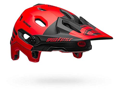 Bell Super DH MIPS Adult Mountain Bike Helmet - Matte Blue/Crimson (2022), Medium (55-59 cm)