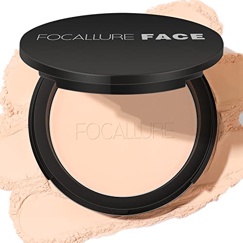 FOCALLURE Oil Control Loose Face Powder, Translucent Loose Setting Powder, Shine-Free Matte Finishing Powder, Long-lasting & Lightweight Sets Foundation Makeup, Includes Velour Powder Puff, Wheat