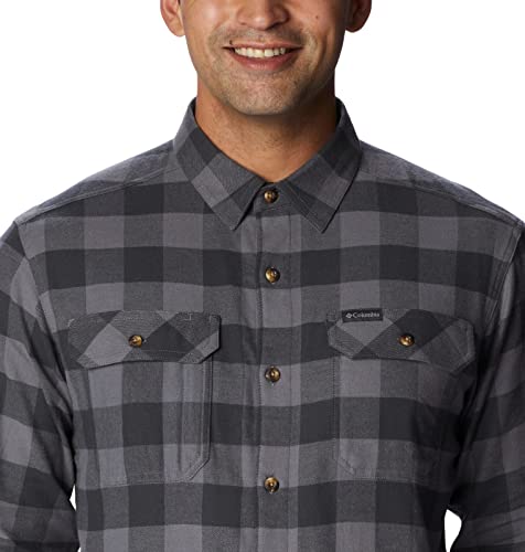 Columbia Men's Flare Gun Stretch Flannel, Shark Vista Stripe, X-Large