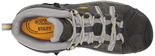 KEEN Utility womens Flint 2 Mid Steel Toe Waterproof Work Construction Boot, Magnet/Vapor, 8.5 US