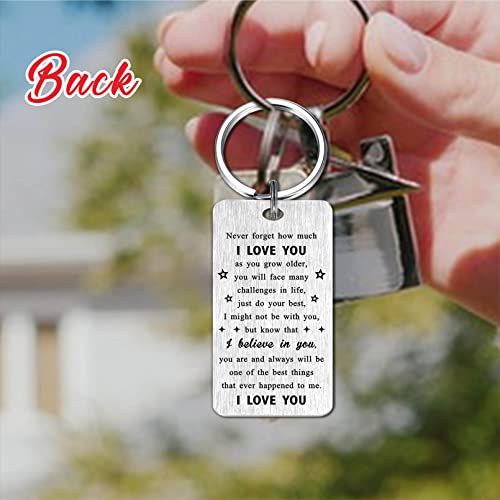 Gezxin Grandson Keychain Gifts-Grandson Father's Day Gift from Grandma Grandpa-My Grandson Birthday Graduation Ideas from Grandparent, Our Grandson Wedding Christmas Valentines Day Presents