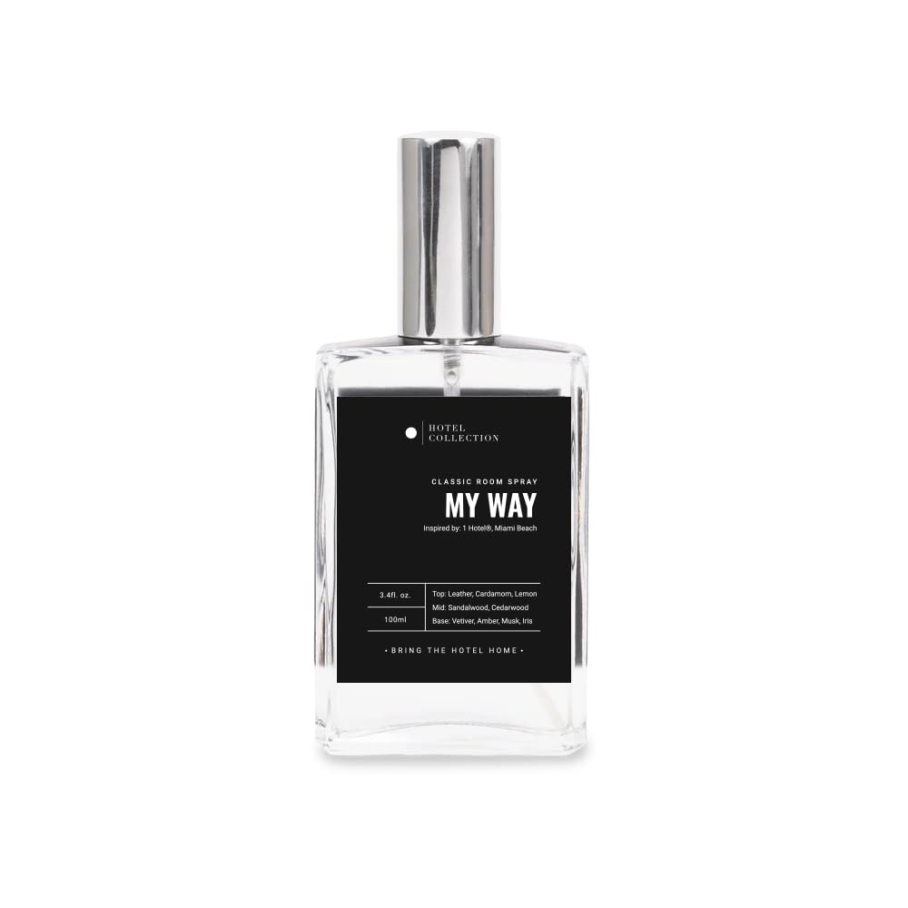 Hotel Collection Room Spray Air Freshener - Scent Includes Lemon, Cardamom, & Sandelwood - Home Fragrance Mist for Bedroom & Bathroom - Long-Lasting Aroma Spray - My Way, 120 mL