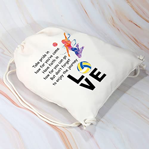 CMNIM Love Volleyball Gifts Volleyball Pouch Makeup Bag Cosmetic Volleyball Player Gifts Volleyball Team Gifts for Volleyball Lover Inspirational Gifts Travel Toiletry Bag