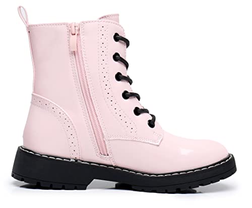 Apakowa Girls Combat Boots Side Zipper Ankle Booties (Little Kid/Big Kid)