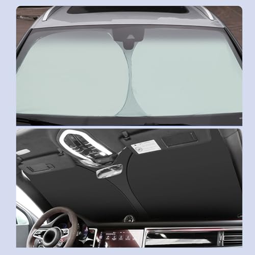 Car Windshield Sun Shade - 4 Layers Nano Coating Foldable Front Window Sunshade, Block UV Rays, Auto Interior Sun Protection, Windshield Cover for Compact Sedan, SUV (Small (55.1"x27.5"))