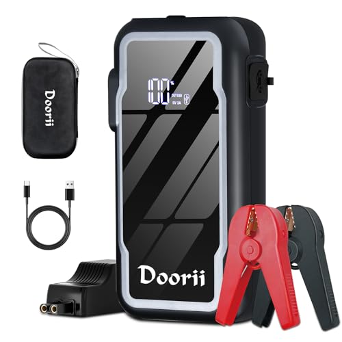 Doorii 013 Car Jump Starter, 3000A Jump Starter Battery Pack (up to 10L Gas & 8L Diesel Engines), 12V Lithium Battery Booster for Vehicles, Portable Jump Box with LED Display