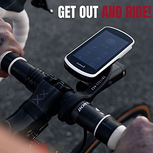 KOM Cycling CM06 Quick Release GoPro Computer Mount for Wahoo and Garmin Bike Computers (Bike Mount Compatible with Edge 1050, Wahoo Ace and Others) 1050 Bike Mount Compatible with GoPro Accessories