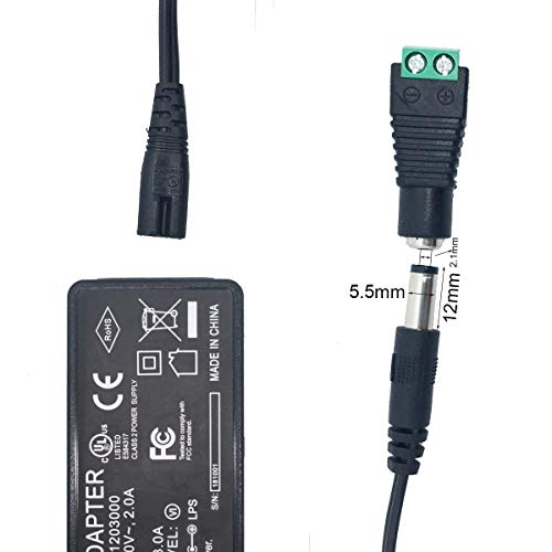 Litever Power Supply, LED Transformer, 12VDC 3 Amps,110VAC to 12V DC, Max Output 3A, 36W. Standard 110VAC US Input Plug, 5.5mm x2.1mm Output Connector, for LED Light Strip and More