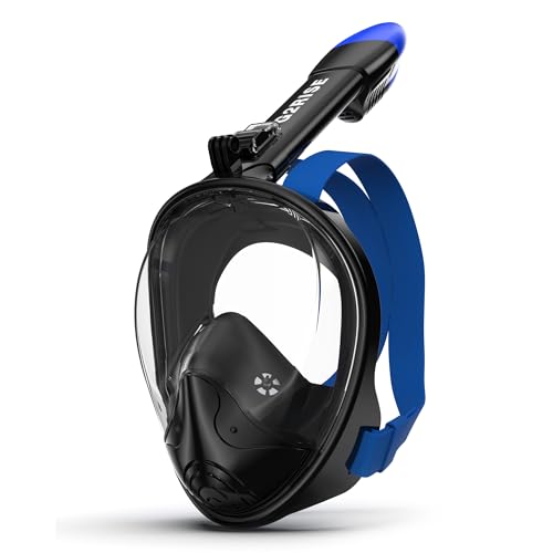 G2RISE Snorkeling Gear Adults, Full Face Snorkel Mask Swimming with Detachable Snorkeling Mount, Mascara de Buceo, Safe Breathing, Anti-Leak & Anti-Fog