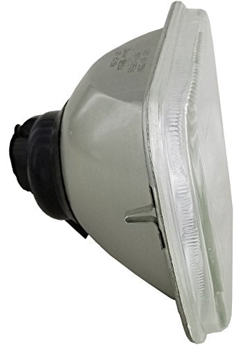 GS Power OEM style 7x6 inch Round Glass Lens Housing H4 HID for Cars, Truck and Van, LED Halogen High Low Beam Headlight Lamp Conversion Vehicle Light Assembly (Grey)