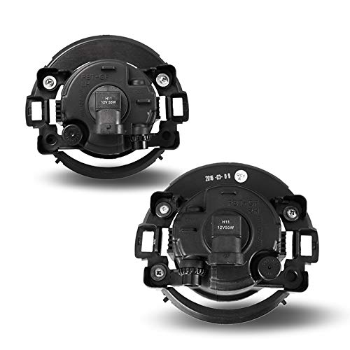 Winjet Fog Lights OEM Series for [2005-2015 Nissan Xterra] [2010-2017 Frontier][2018 2019 Nissan Frontier] with H11 12V 55W Halogen Bulbs Fog Lamps Replacement w/Wiring and Switch Kit Clear Lens