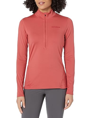 New Balance Women's Achiever Shape Shield Half Zip, Black, X-Small