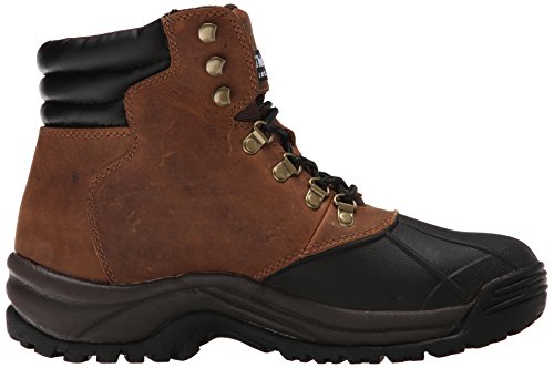 Propét Men's Blizzard Mid Lace Snow Boot, Brown/Black, 9 X-Wide