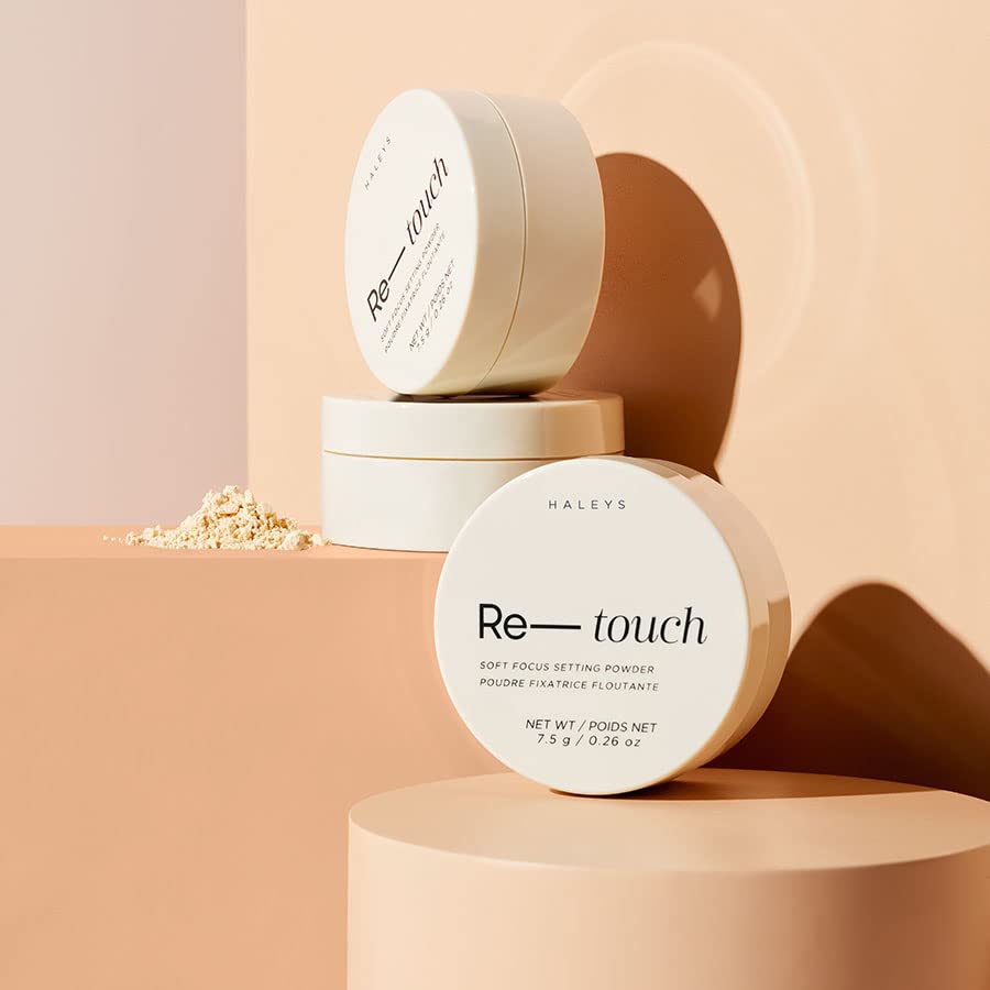 HALEYS Re-touch Setting Powder VEGAN + CRUELTY-FREE, Ultra-Blurring, Lightweight, Non-Caking, Nourishes, Smoothens for Filter-Like Finish, Soft Focus Translucent Loose Powder (Fair Shade)