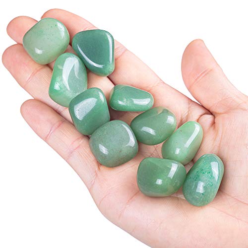 UFEEL 1/2 lb Natural Assorted Tumbled Polished Stones, Energy Infused Healing Crystals for Beginner, Wicca, Reiki, Chakra and Energy Crystal Healing