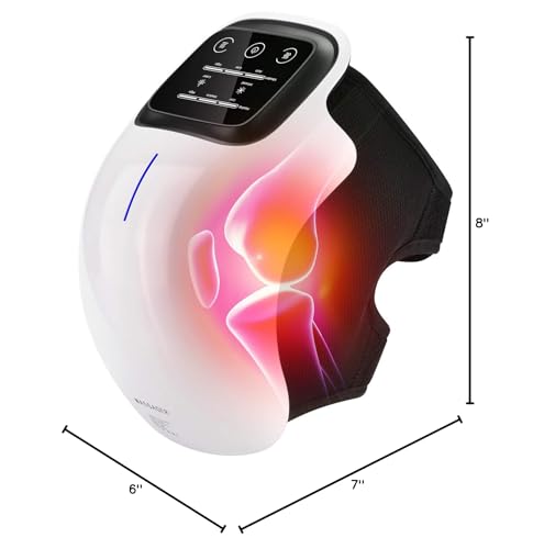 FORTHiQ Knee Massager Smart with Heat, Red Light and Massage Therapy, 3-in-1 Cordless, 2024 Updated Edition, FSA or HSA Eligible, Gifts for Grandma & Grandpa