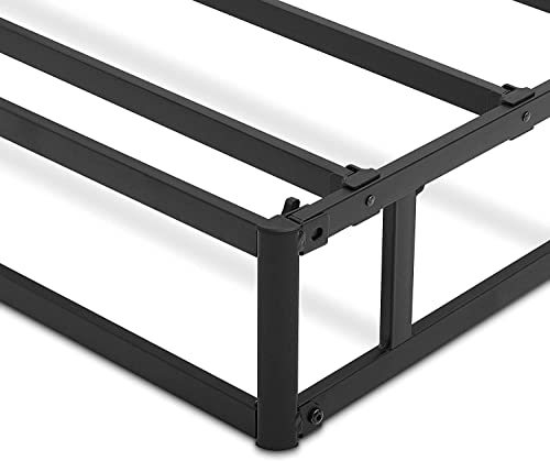 Amazon Basics Smart Box Spring Bed Base, 5 Inch Mattress Foundation, Tool-Free Easy Assembly, Twin, 74"L x 38"W x 5"H, White