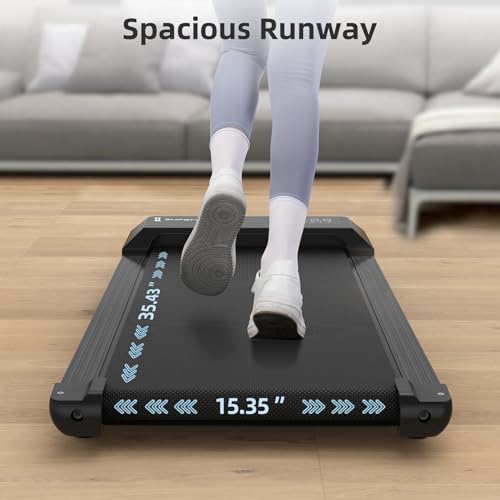 SupeRun 2024 Newest Walking Pad Treadmill with Smart APP, Mini Under Desk Treadmill for Home/Office, 2 in 1 Portable Walking Treadmill 2.5HP, 300 Lb Capacity